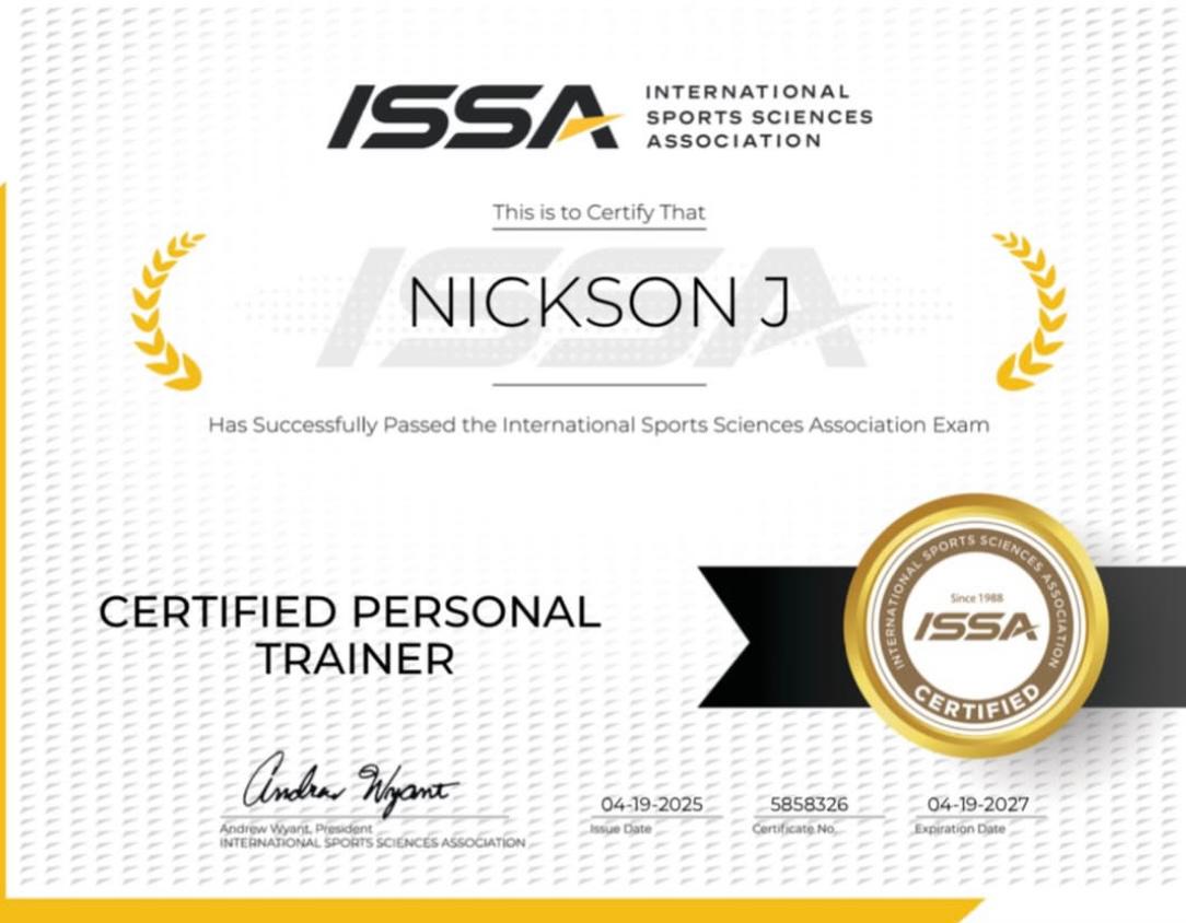 Certified Personal Trainer